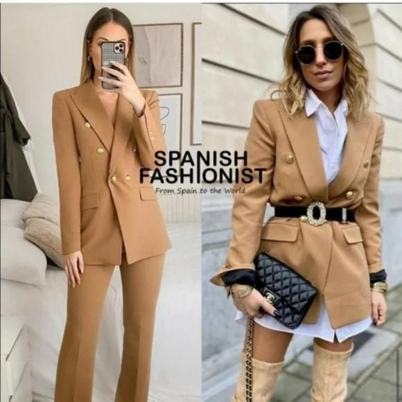 ZARA TAILORED DOUBLE BREASTED BLAZER GOLD BUTTONS BALMAIN LIKE - Picture 9 of 12